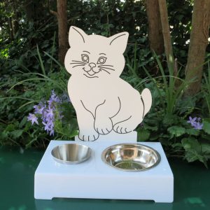 Porta ciotola per gatti MICIO PALLINO